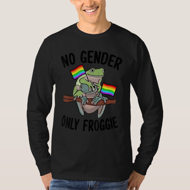 No Gender Only Froggie Proud Gay LGBT T Shirt (Framsida)