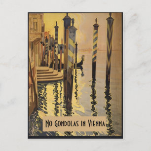 No Gondolas Wiens Vintage Venedig Vykort