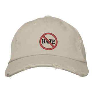 No Hate Hat Broderad Keps