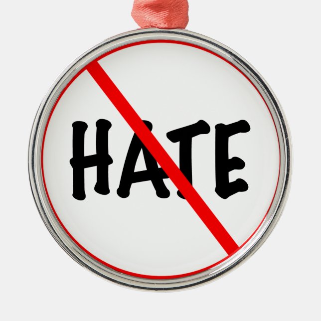 No Hate Julgransprydnad Metall (Framsidan)
