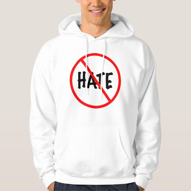 No Hate Sweatshirt Med Luva (Framsida)