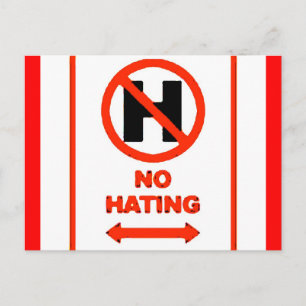NO Hating Vykort