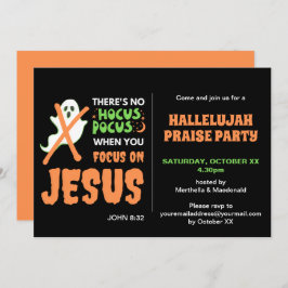 NO HOCUS POCUS Christian Halloween Inbjudningar