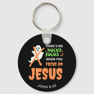 NO HOCUS POCUS Christian Halloween Nyckelring