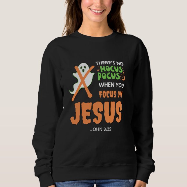 NO HOCUS POCUS Christian Halloween T Shirt (Framsida)