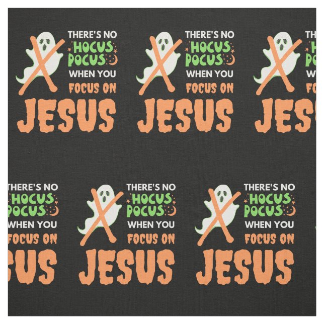 NO HOCUS POCUS Christian Halloween Tyg (Provkarta)