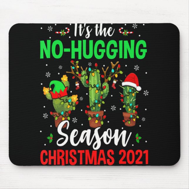 No Hugging Season Xmas 2021 Elf Reindeer Santa Ca  Musmatta (Framsidan)
