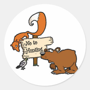 No Hunt Stickers Runt Klistermärke