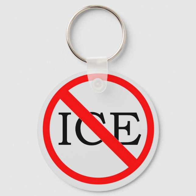 "NO ICE" Keychain Nyckelring (Framsida)