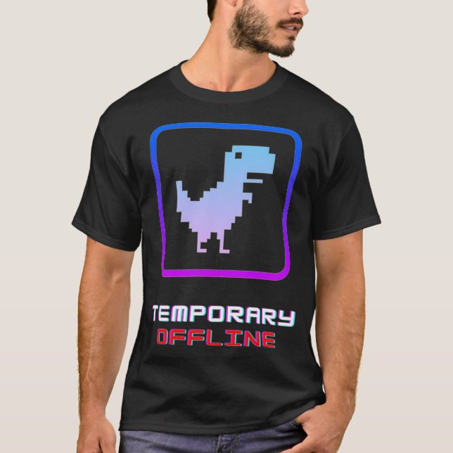 No Internet Connection Offline Geeky Nerd Pixel De T Shirt (Framsida)