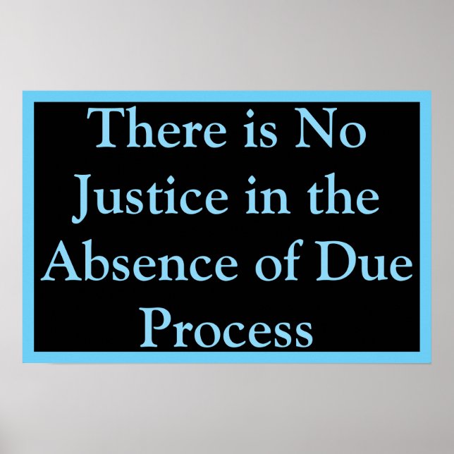 No Justice Without Due Process Poster (Framsidan)