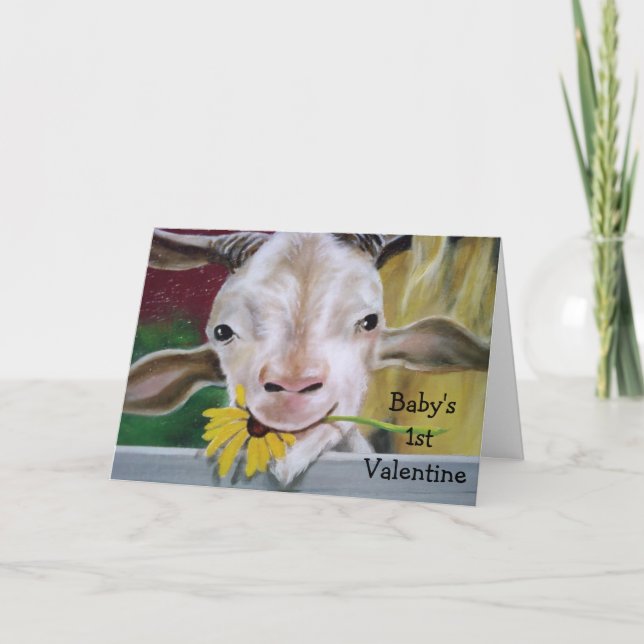 "NO KIDDING BABY-LYCKLIG 1st VALENTINE Helgkort (Framsida)