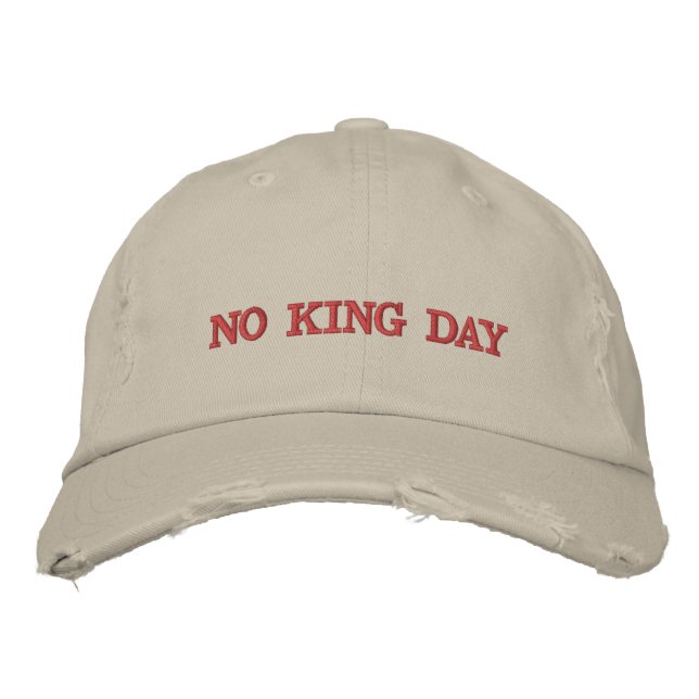No king day Embroidered Hat Broderad Keps (Framsida)