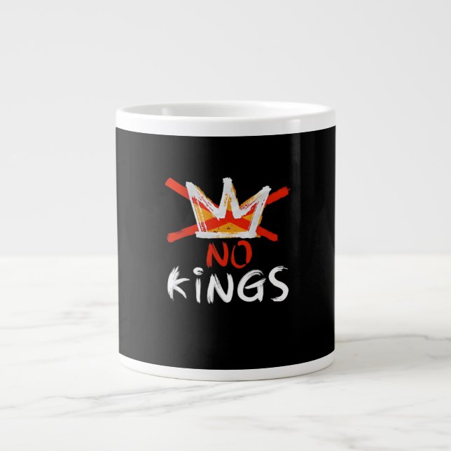 No King Funny Quote Retro Creative Style Jumbo Mugg (Framsidan)