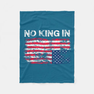 No King In America American Flag Upside Down Distr Fleecefilt