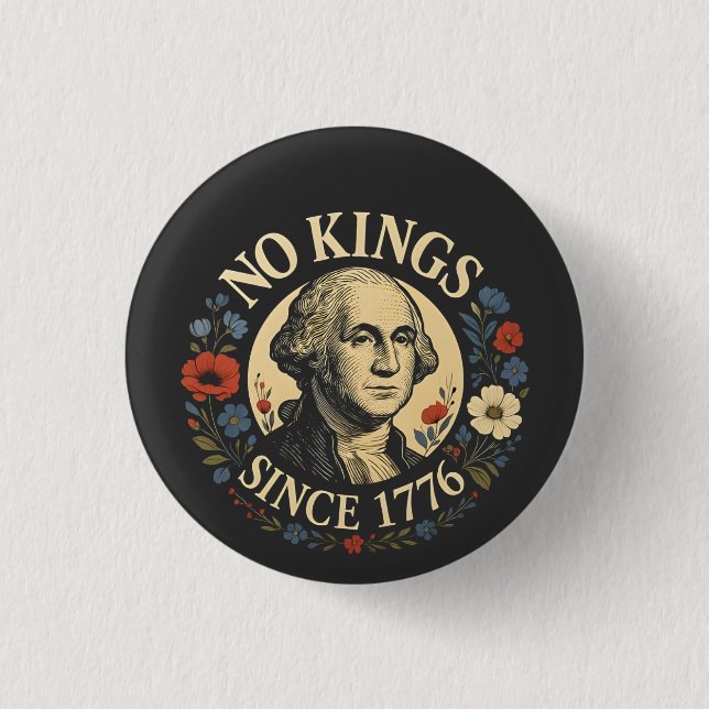 No King Since 1776 American Democracy Protest  Knapp (Framsida)