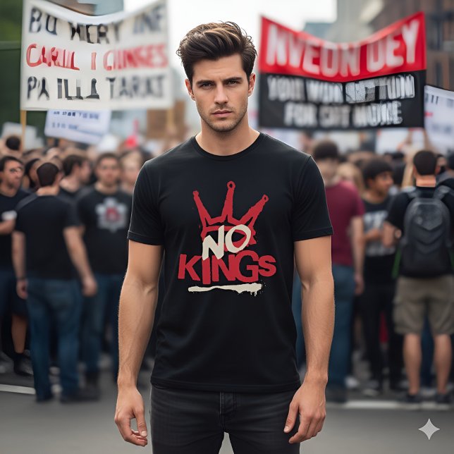 No Kings Activism Statement T Shirt (Skapare uppladdad)