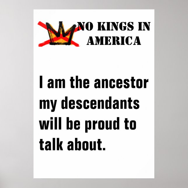 No Kings-affisch - Jag är förfadern... Poster (Framsidan)