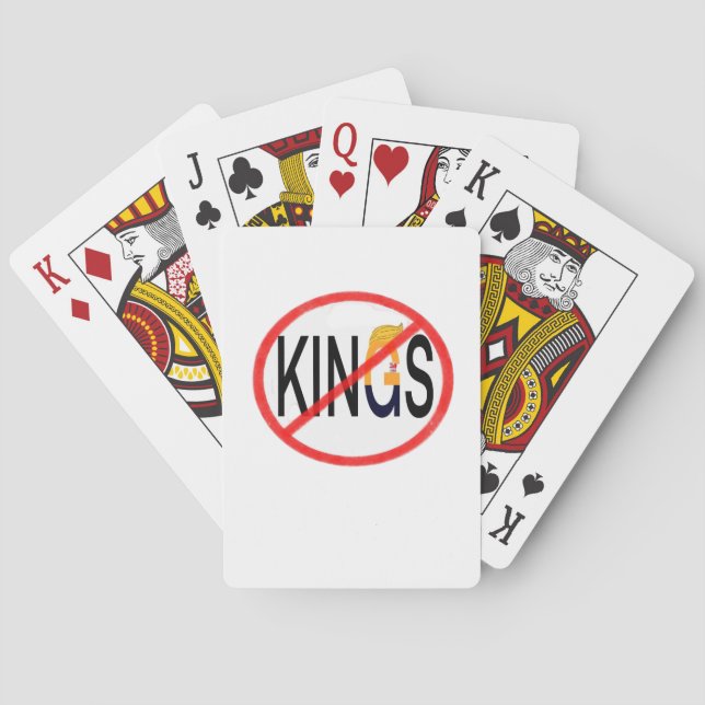 No Kings Anti Classic Minimal Clean Casinokort (Baksidan)