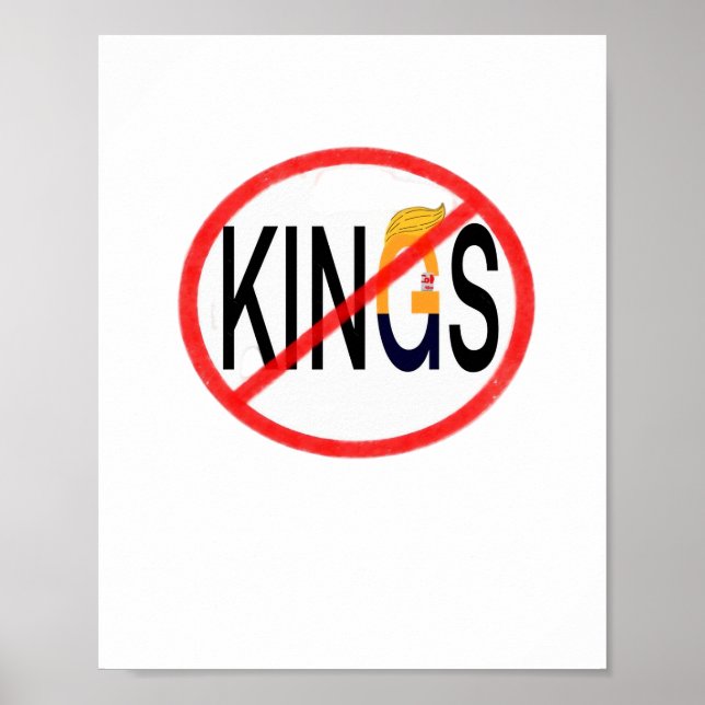 No Kings Anti Classic Minimal Clean Poster (Framsidan)