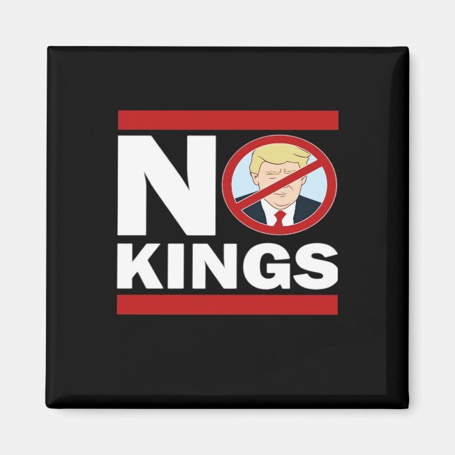 No Kings Anti Classic Minimal Ren Magnet (Framsidan)