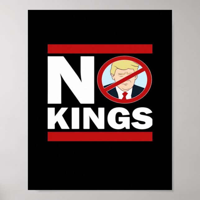 No Kings Anti Classic Minimal Ren Poster (Framsidan)