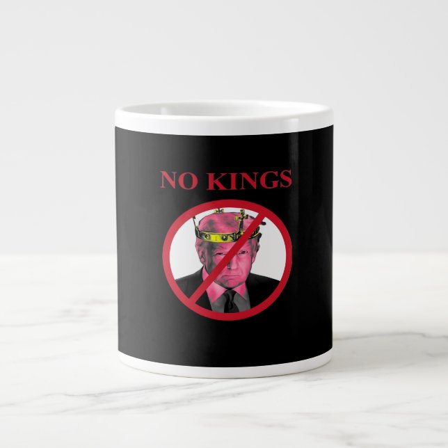 No Kings Anti Creative Graphic Style Jumbo Mugg (Framsidan)