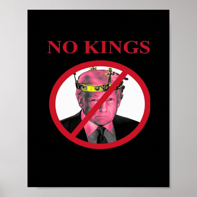 No Kings Anti Creative Graphic Style Poster (Framsidan)