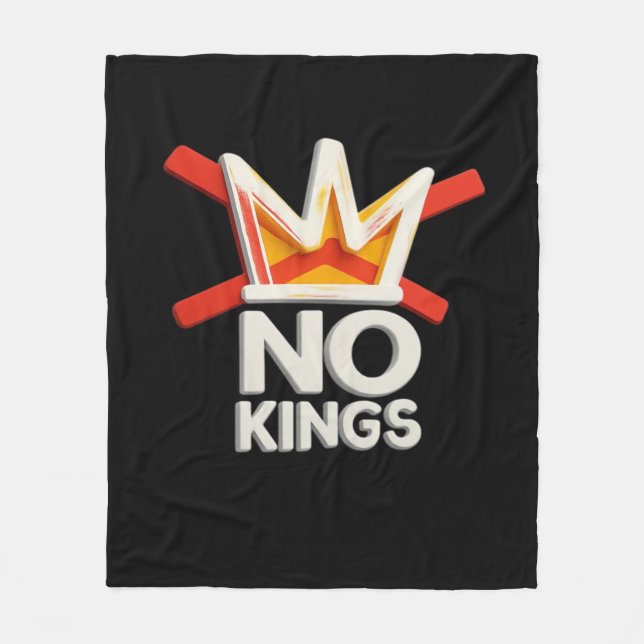 No Kings Anti Minimal Clean Design Fleecefilt (Framsidan)