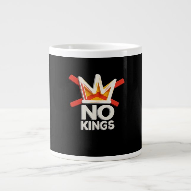 No Kings Anti Minimal Clean Design Jumbo Mugg (Framsidan)