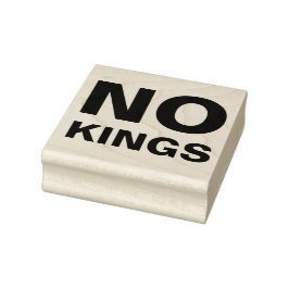 No Kings bold typography protest Stämpel