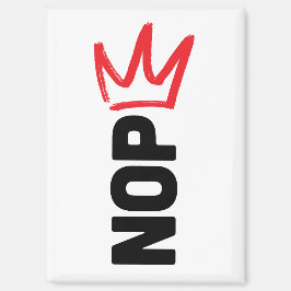 No Kings Button Magnet