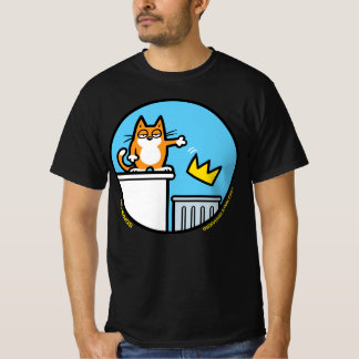 No Kings - Cat throws crown into trash T Shirt