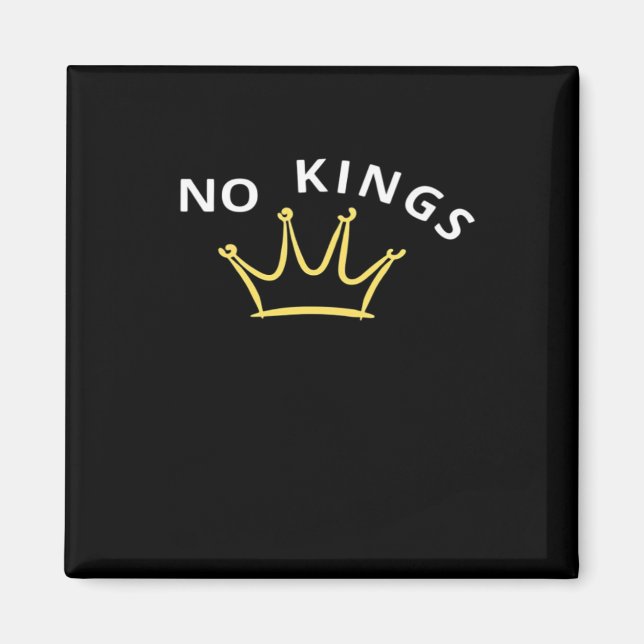 No Kings Classic Retro Cool Style Magnet (Framsidan)