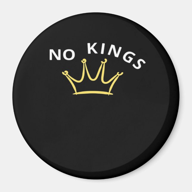 No Kings Classic Retro Cool Style Magnet (Framsidan)
