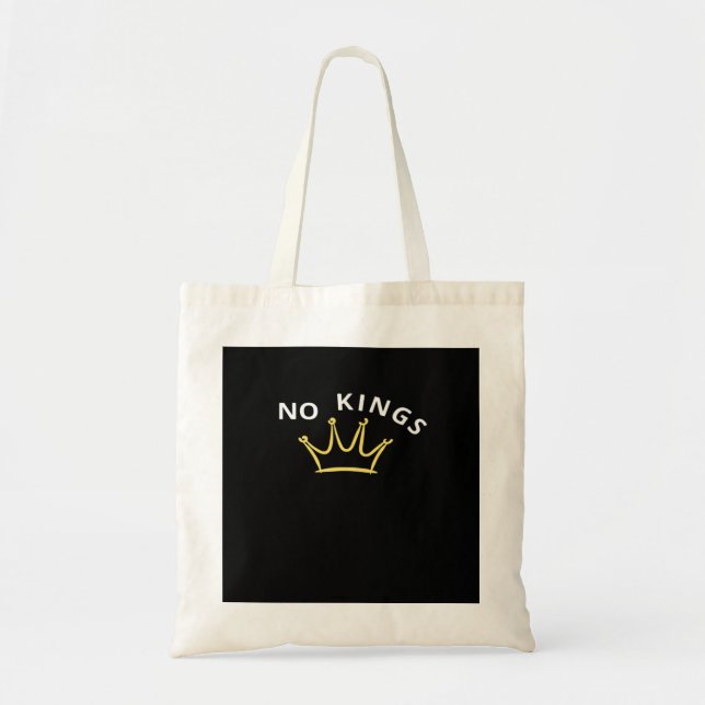 No Kings Classic Retro Cool Style Tygkasse (Framsidan)