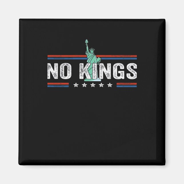 No Kings Day Retro Classic Design Magnet (Framsidan)