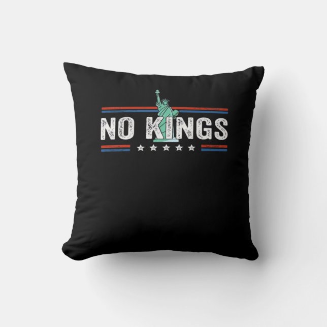 No Kings Day Retro-grafik Kudde (Framsida)