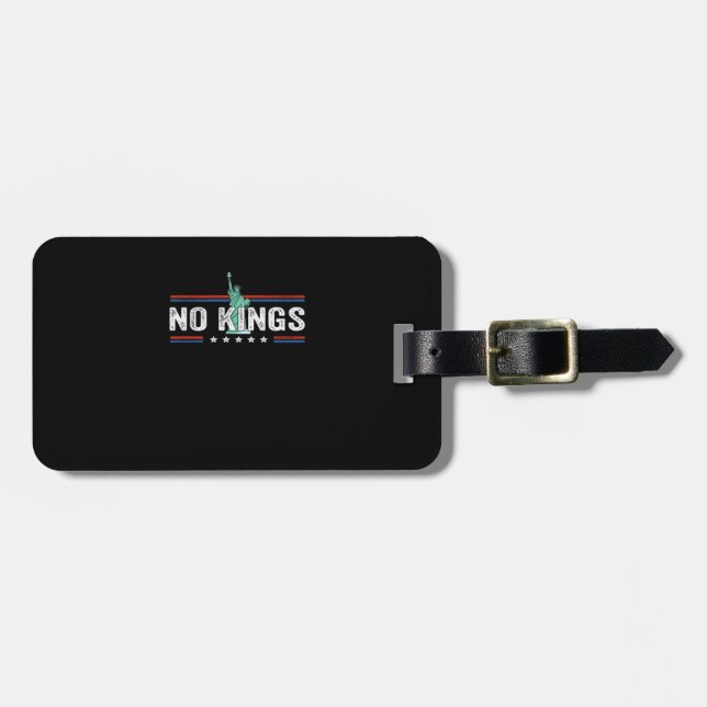 No Kings Day Retro Graphic Bagagebricka (Horisontell Framsida)