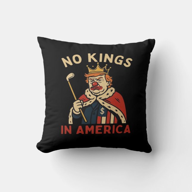 No Kings In America Anti-Donald No Kings Day Class Kudde (Framsida)