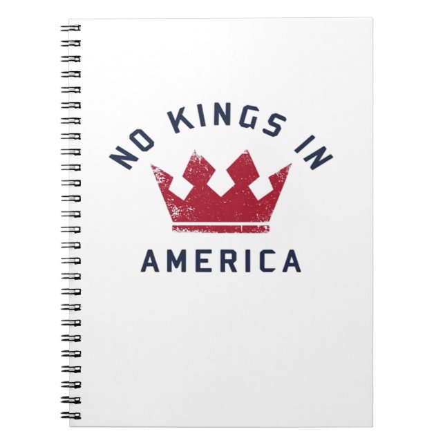 No Kings In America Anti Fascism USA Classic Anteckningsbok (Framsidan)