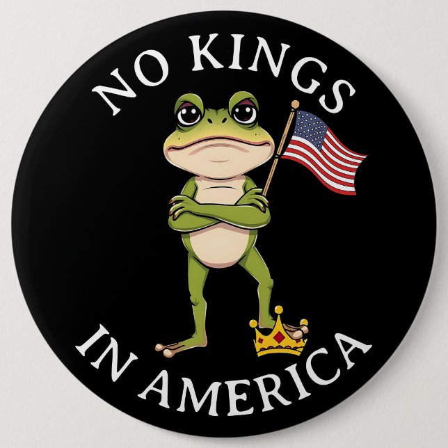 No Kings in America Anti-Trump Protest Large Knapp (Framsida)
