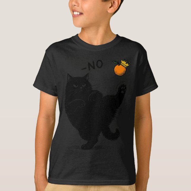 No Kings In America Black Cat Funny Litical Meme F T Shirt (Framsida)