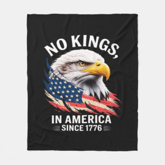No Kings In America Classic Retro Graphic Design Fleecefilt