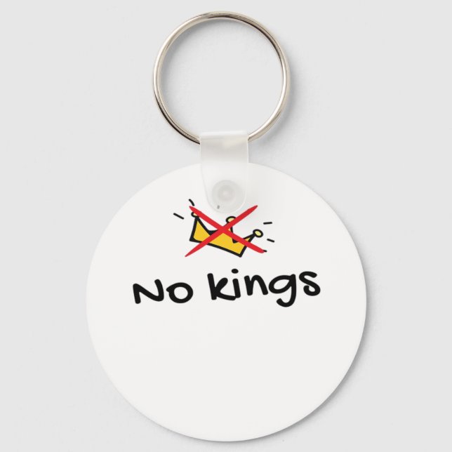 No Kings In America Classic Retro Style Nyckelring (Framsida)
