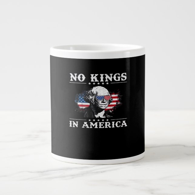No Kings In America Doge Classic Funny Meme Jumbo Mugg (Framsidan)