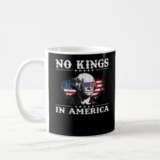 No Kings In America Doge Classic Funny Meme Kaffemugg (Vänster)