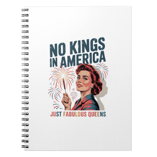 No Kings In America Fabulous Queens Pride 2025 Des Anteckningsbok (Framsidan)