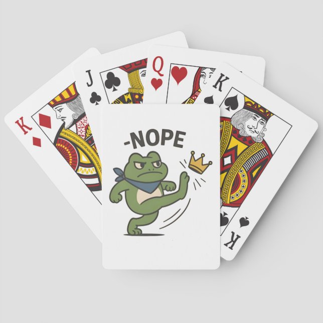 No Kings in America Frog No Kings Democracy Casinokort (Baksidan)