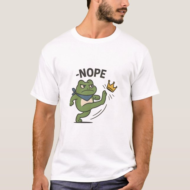No Kings in America Frog No Kings Democracy T Shirt (Framsida)